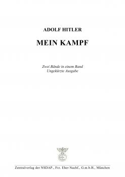 Hitler, Adolf: Mein Kampf