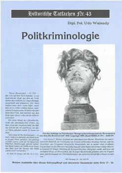 Historische Tatsachen Nr. 43 - Politkriminologie