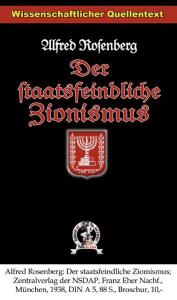 Rosenberg, Alfred: Der staatsfeindliche Zionismus