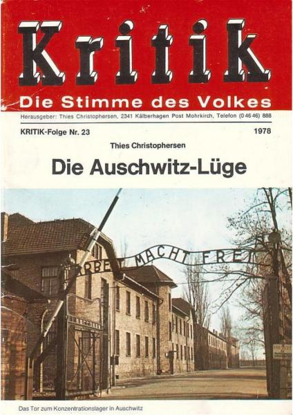 Christophersen, Thies: Die Auschwitz-Lüge