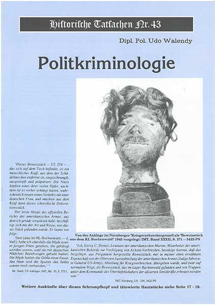 Historische Tatsachen Nr. 43 - Politkriminologie