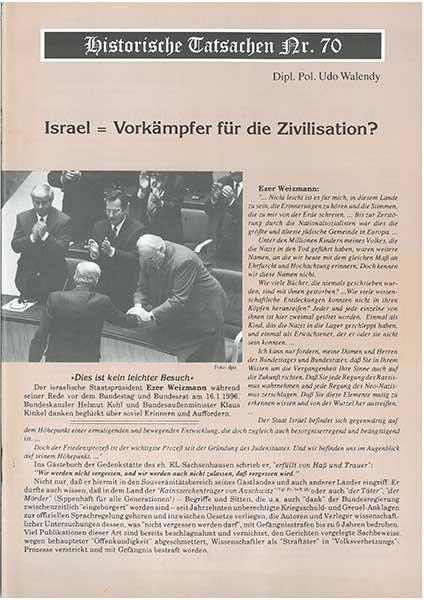 Historische Tatsachen Nr. 70 - Israel = Vorkämpfer für die Zivilisation?I