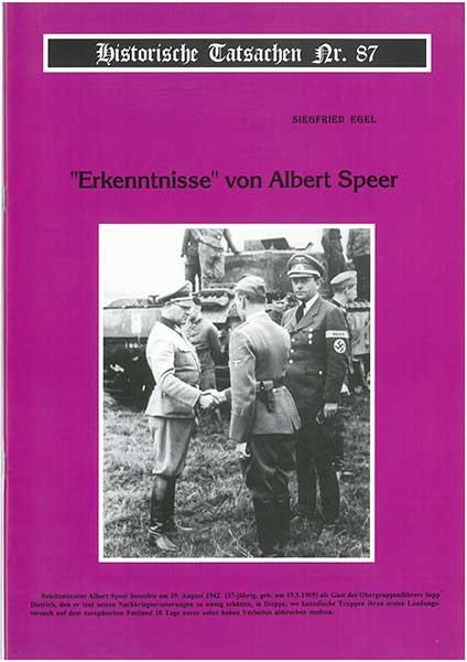 Historische Tatsachen Nr. 87 - „Erkenntnisse“ von Albert Speer