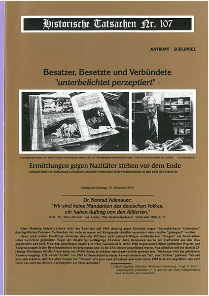Historische Tatsachen Nr. 107 - Besatzer, Besetzte und Verbündete „unterbelichtet“