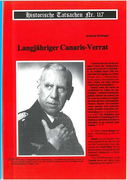 Historische Tatsachen Nr. 117 - Langjähriger Canaris-Verrat