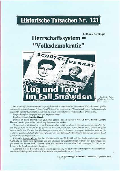 Historische Tatsachen Nr. 121 - Herrschaftssystem = „Volksdemokratie“