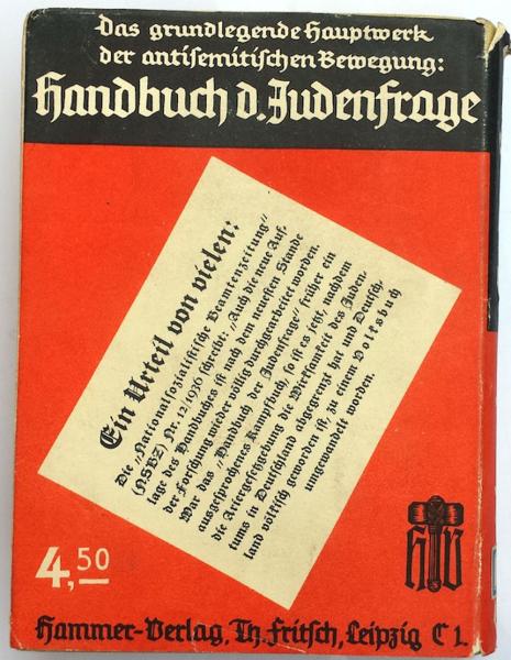 Fritsch, Theodor: Handbuch der Judenfrage